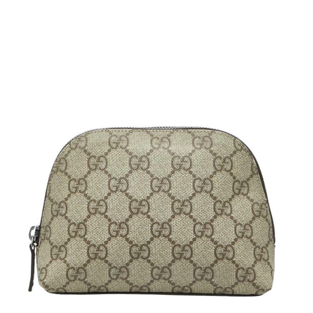 Gucci GG Supreme Pouch Clutch Beige Cream